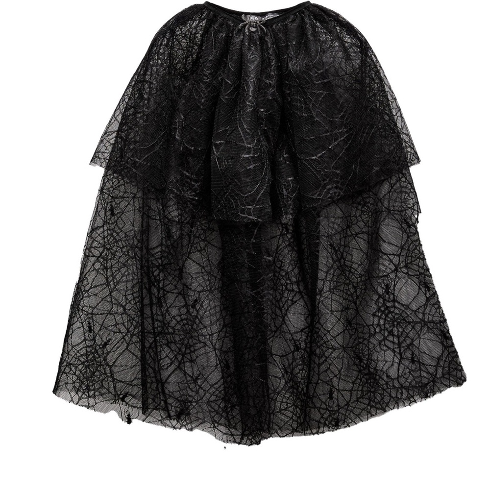 Zara Black Lace Cape